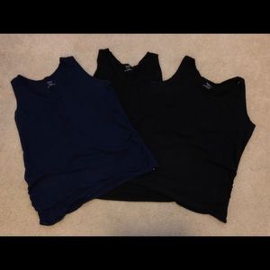 Three plus size maternity tanks